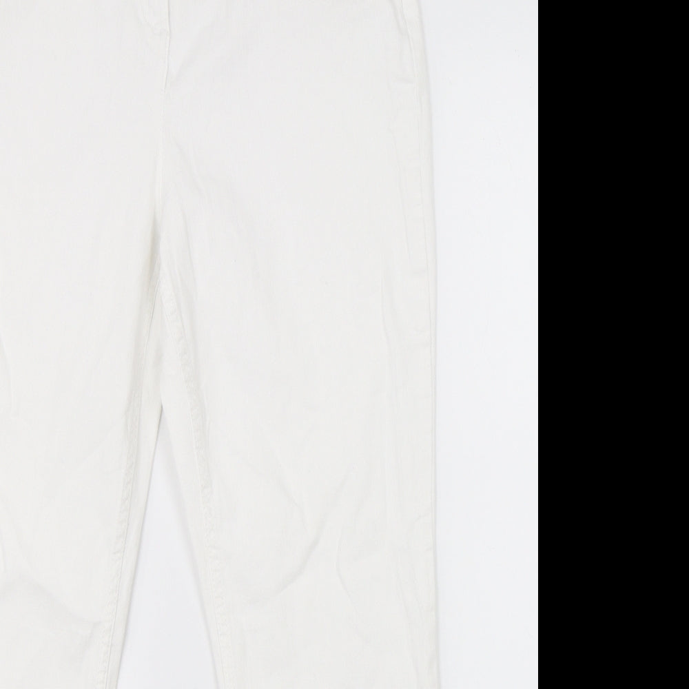 Classic Womens White  Denim Straight Jeans Size 32 in L27 in