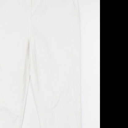 Classic Womens White  Denim Straight Jeans Size 32 in L27 in