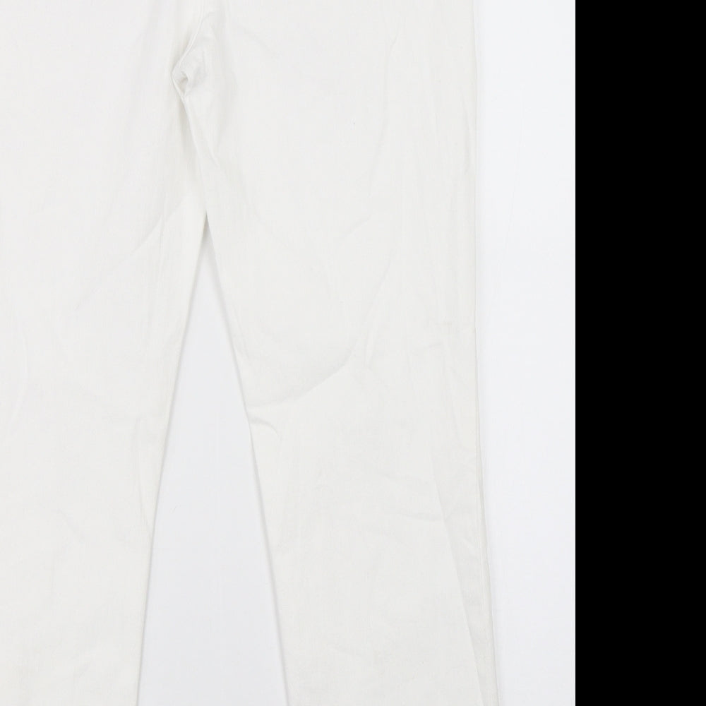 Classic Womens White  Denim Straight Jeans Size 32 in L27 in
