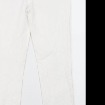 Classic Womens White  Denim Straight Jeans Size 32 in L27 in