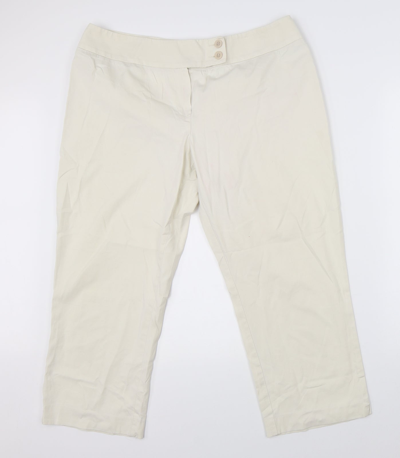 Womens UK Size 38 in Preworn Regular Fit  Beige Trousers