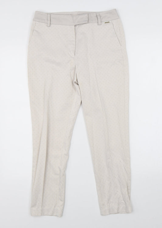 M&S Womens Ivory   Dress Pants Trousers Size 8 L23 in