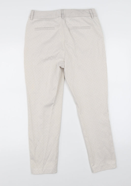 M&S Womens Ivory   Dress Pants Trousers Size 8 L23 in
