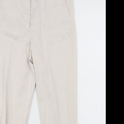 M&S Womens Ivory   Dress Pants Trousers Size 8 L23 in
