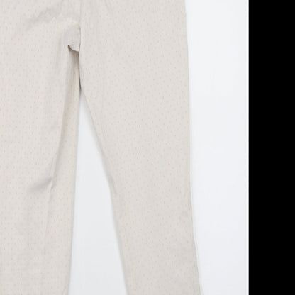 M&S Womens Ivory   Dress Pants Trousers Size 8 L23 in