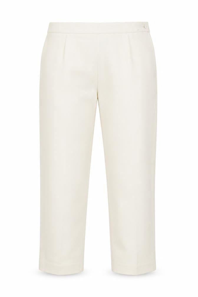 Womens UK Size 42 Punt Roma Regular Fit Dress Pants White Trousers