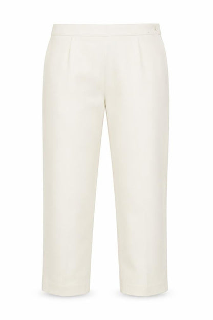 Womens UK Size 42 Punt Roma Regular Fit Dress Pants White Trousers