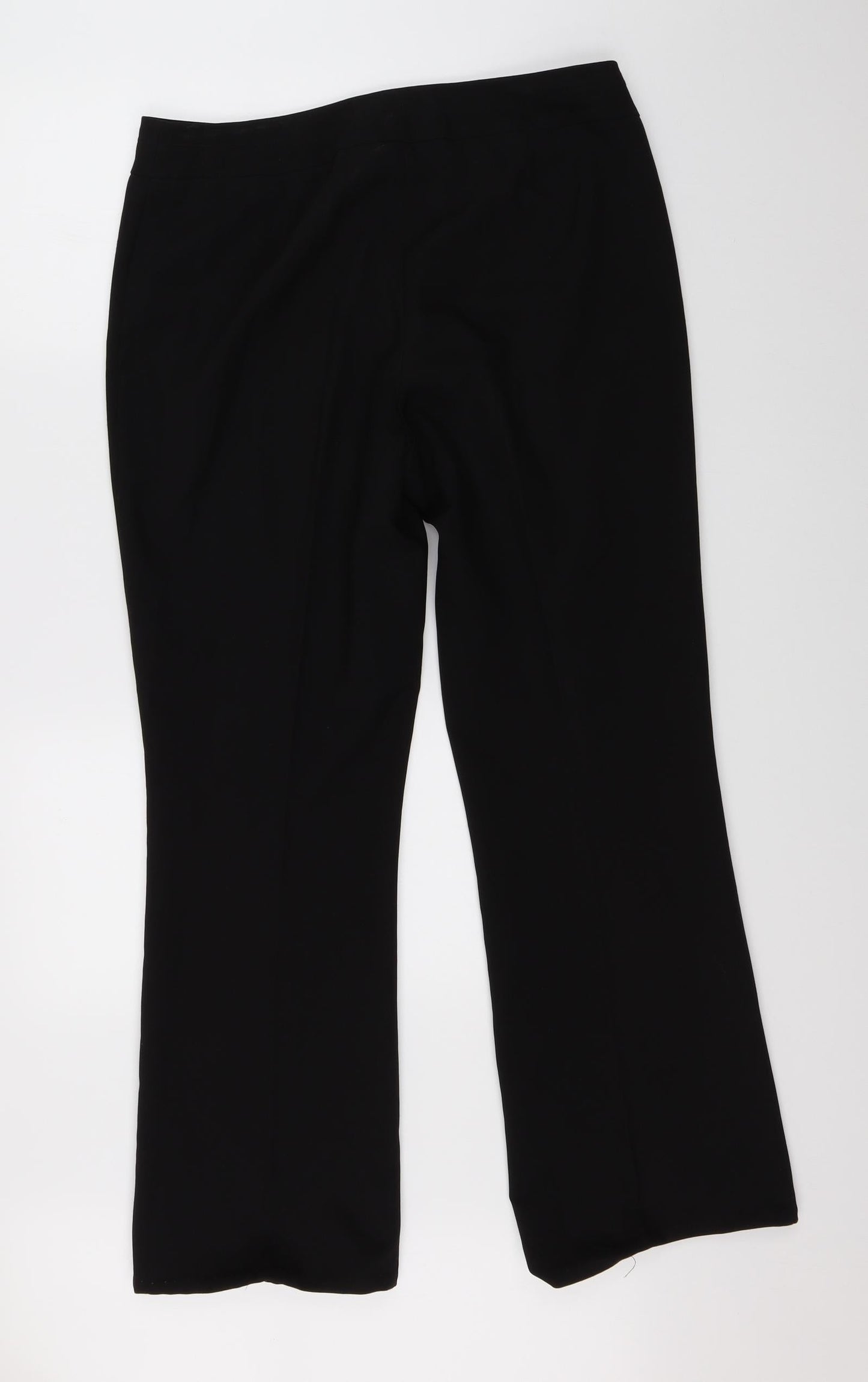 Womens UK Size 14 BHS Regular Fit Dress Pants Black Trousers