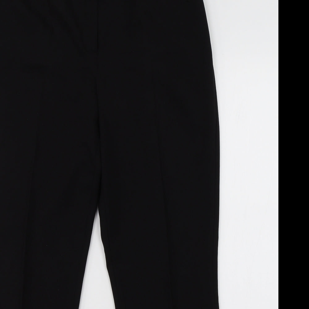 Womens UK Size 14 BHS Regular Fit Dress Pants Black Trousers