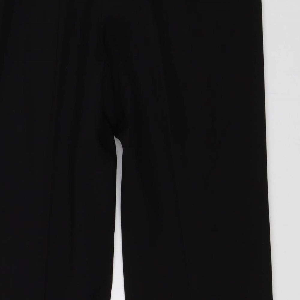 Womens UK Size 14 BHS Regular Fit Dress Pants Black Trousers