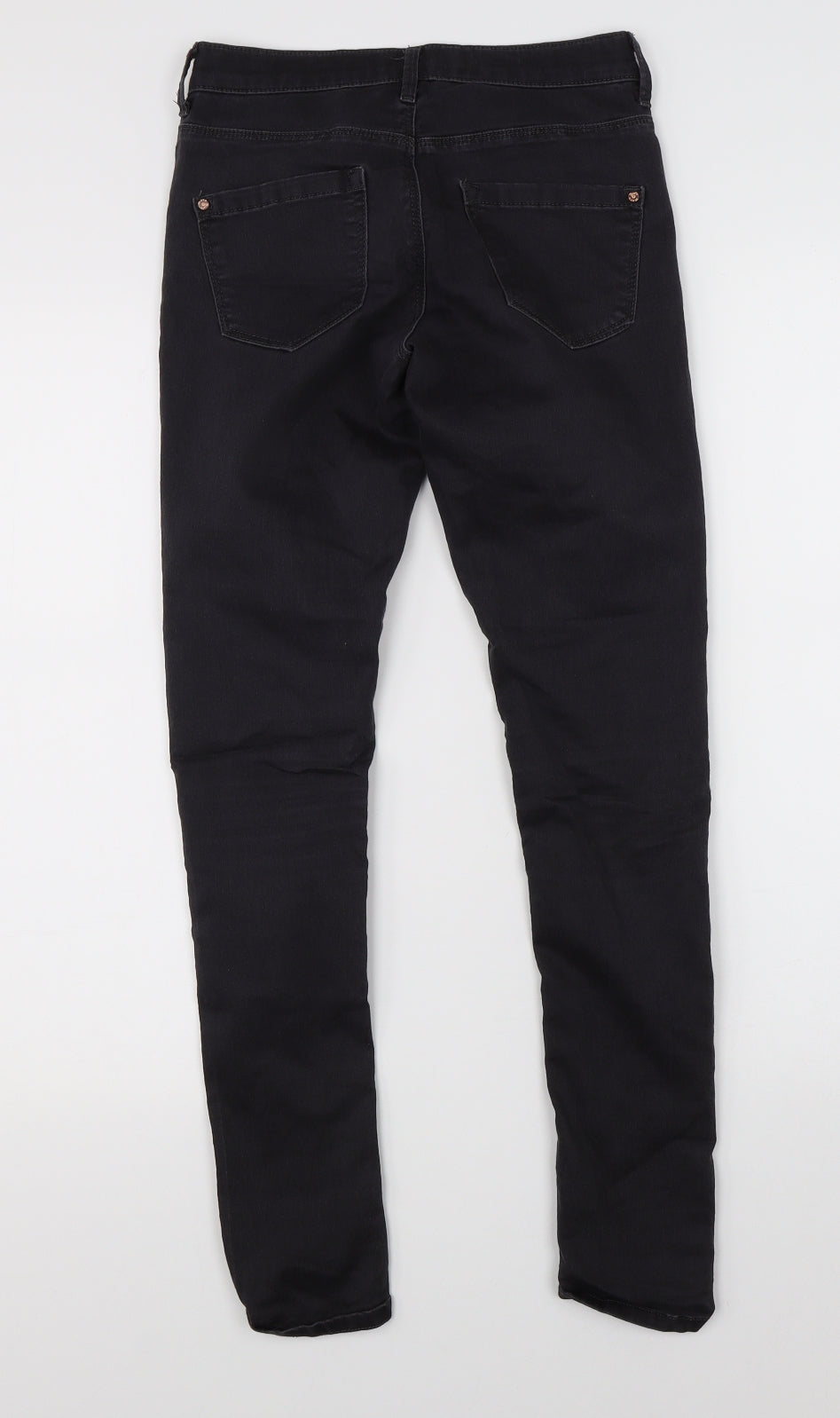 Topshop Womens Black  Denim Skinny Jeans Size 25 in L28 in