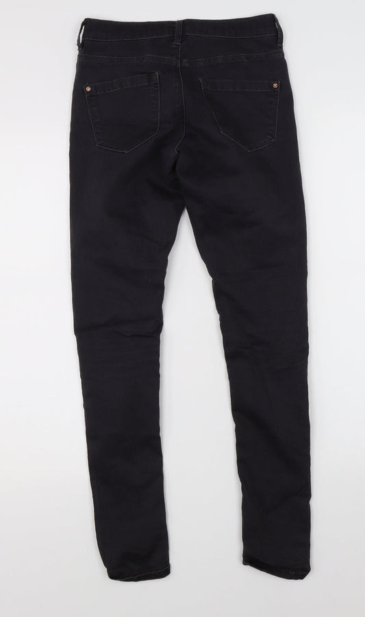 Topshop Womens Black  Denim Skinny Jeans Size 25 in L28 in
