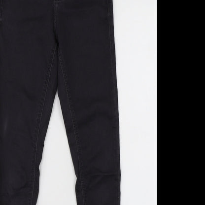 Topshop Womens Black  Denim Skinny Jeans Size 25 in L28 in