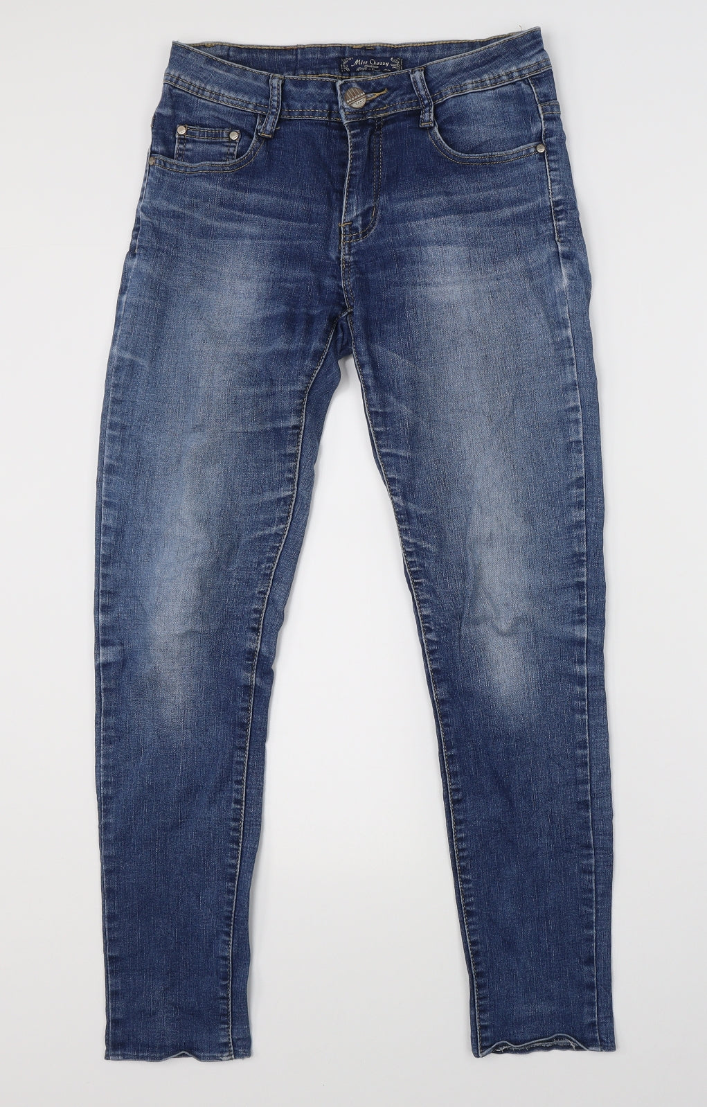 Miss Cherry Womens Blue  Denim Straight Jeans Size 26 in L26 in