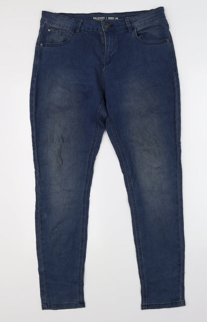 Womens UK Size 12 Beloved Regular Fit Skinny Blue Jeans
