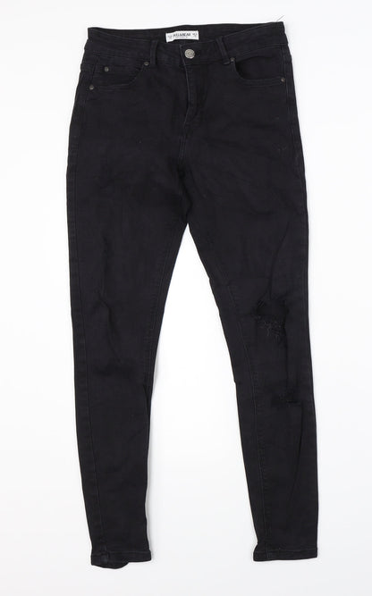 Pull & Bear Womens Black  Denim Skinny Jeans Size 10 L27 in