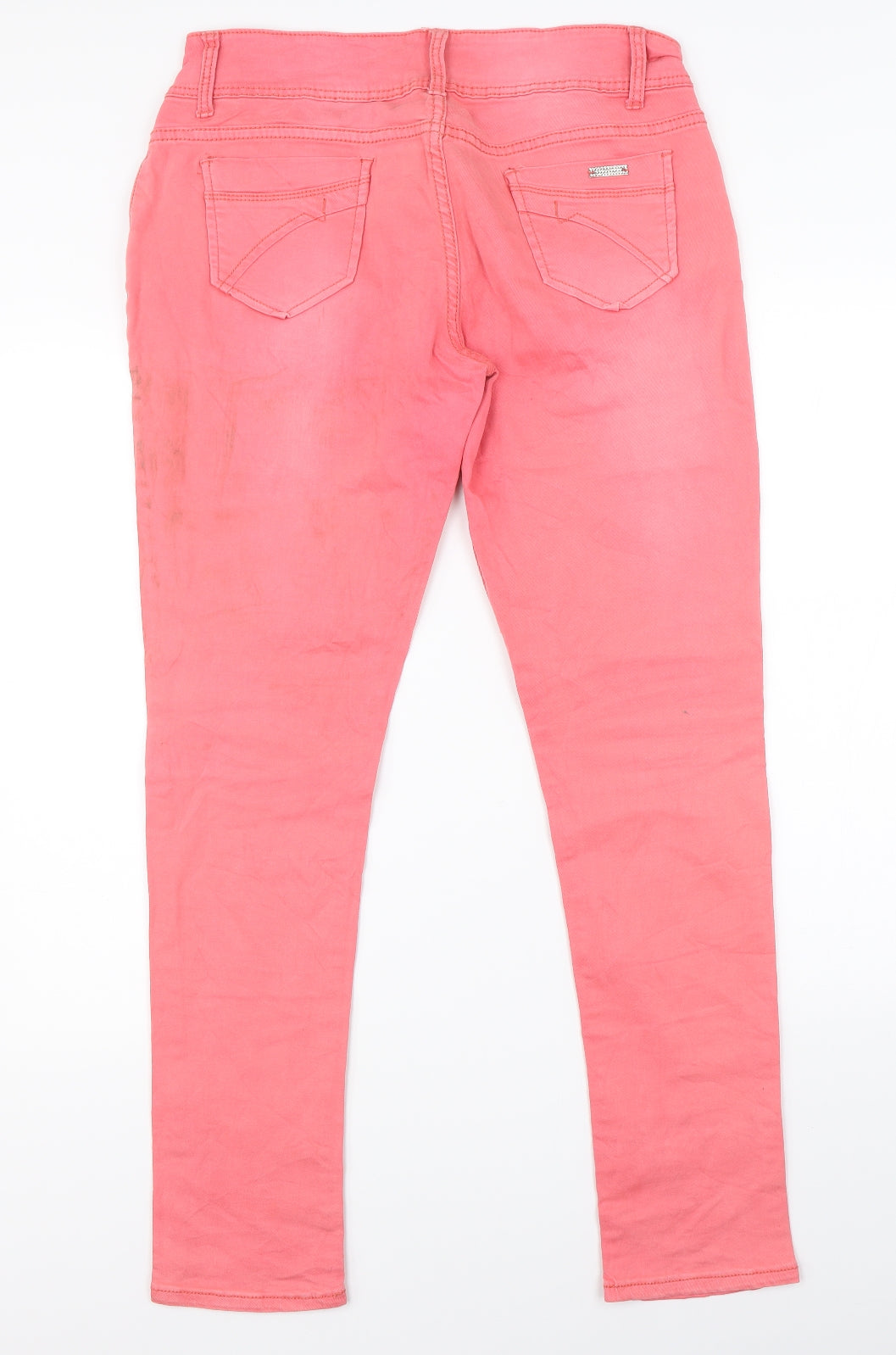 Womens UK Size 31 in Preworn Regular Fit Straight Pink Jeans