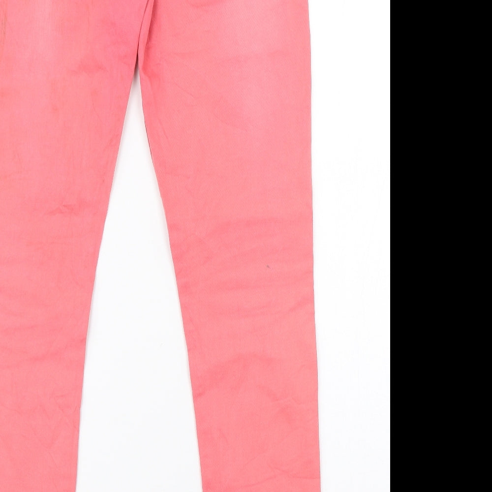 Womens UK Size 31 in Preworn Regular Fit Straight Pink Jeans