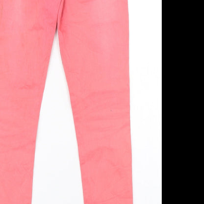 Womens UK Size 31 in Preworn Regular Fit Straight Pink Jeans