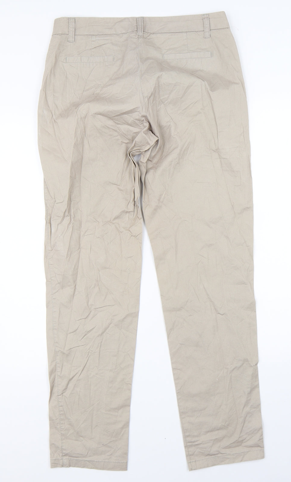Womens UK Size 8 Blue Motion Regular Fit Chino Beige Trousers