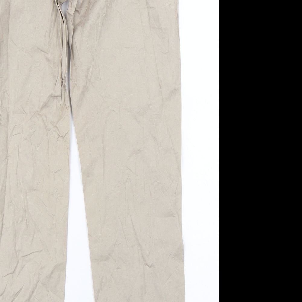 Womens UK Size 8 Blue Motion Regular Fit Chino Beige Trousers