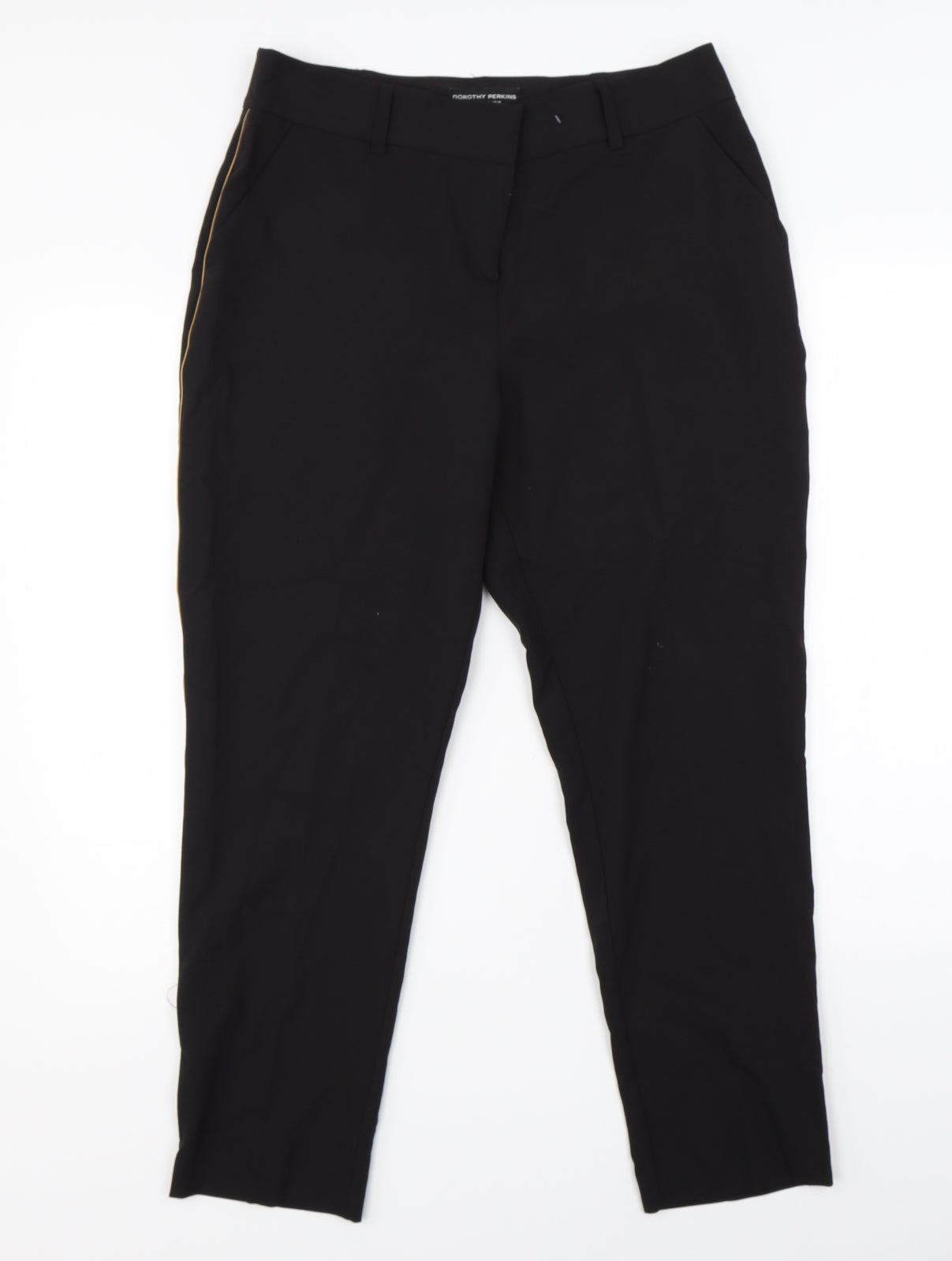 Womens UK Size 12 Dorothy Perkins Regular Fit Dress Pants Black Trousers