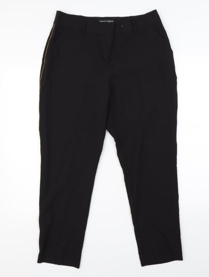Womens UK Size 12 Dorothy Perkins Regular Fit Dress Pants Black Trousers