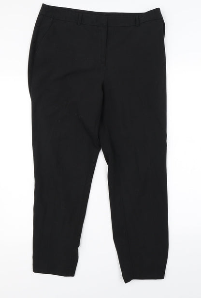 Womens UK Size 12 Dorothy Perkins Regular Fit Dress Pants Black Trousers