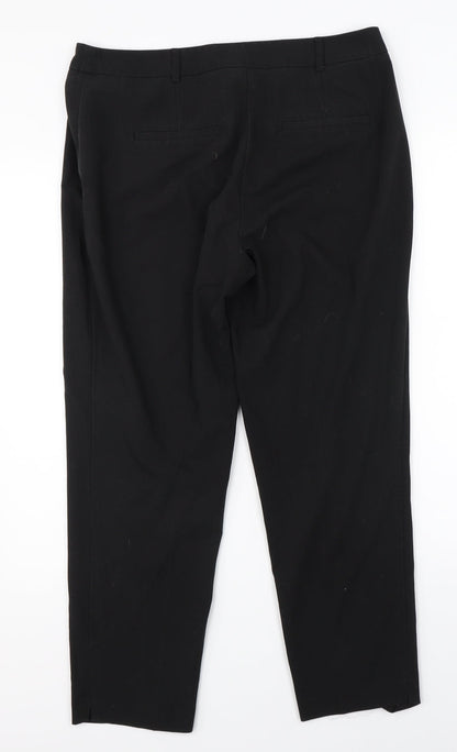 Womens UK Size 12 Dorothy Perkins Regular Fit Dress Pants Black Trousers