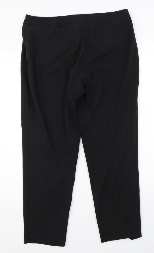 Womens UK Size 12 Dorothy Perkins Regular Fit Dress Pants Black Trousers