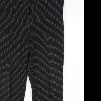 TU Womens Black Polka Dot  Dress Pants Trousers Size 14 L24 in