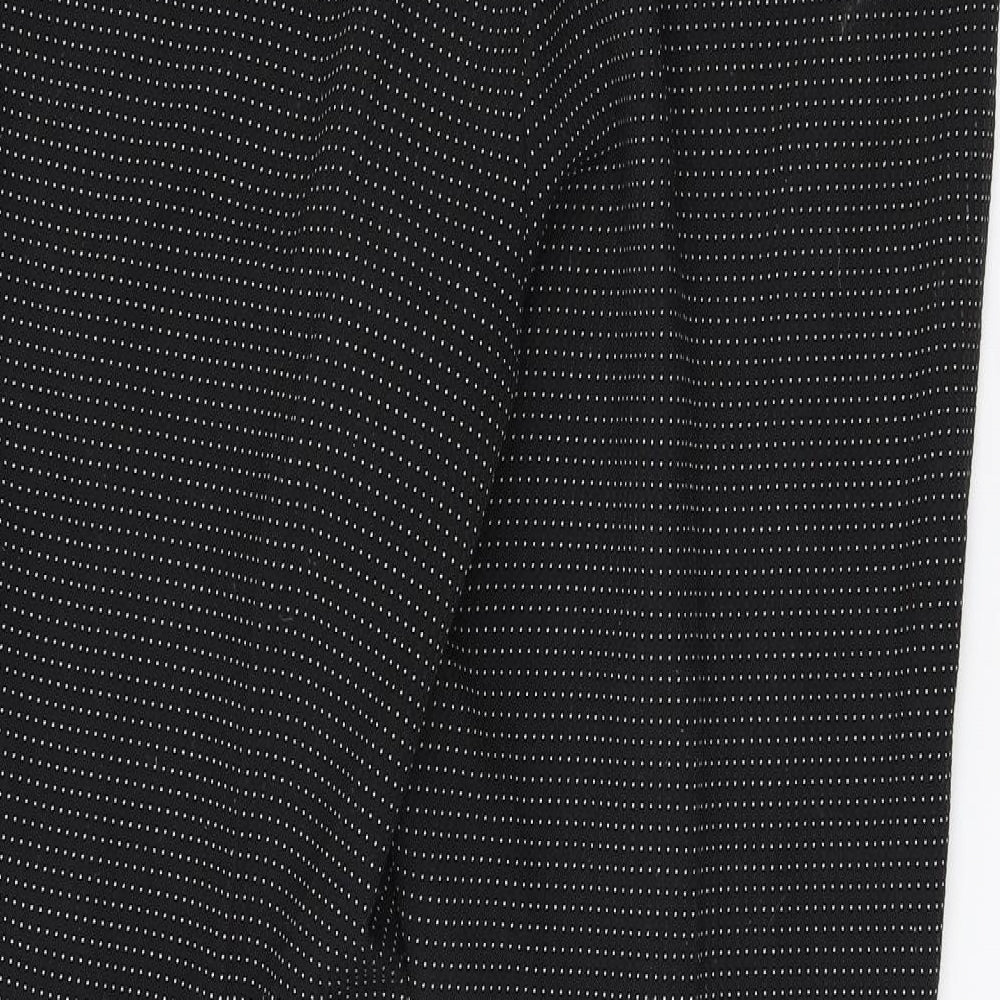 TU Womens Black Polka Dot  Dress Pants Trousers Size 14 L24 in