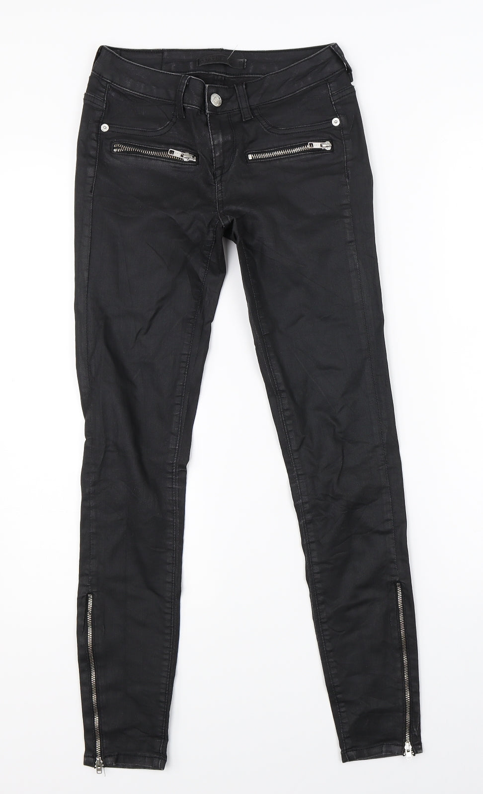 Perfect Jeans Womens Black  Denim Skinny Jeans Size 26 in L26 in