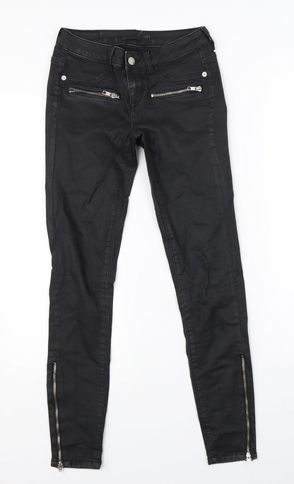 Perfect Jeans Womens Black  Denim Skinny Jeans Size 26 in L26 in