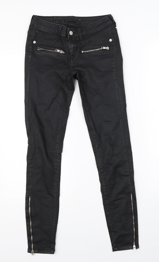 Perfect Jeans Womens Black  Denim Skinny Jeans Size 26 in L26 in