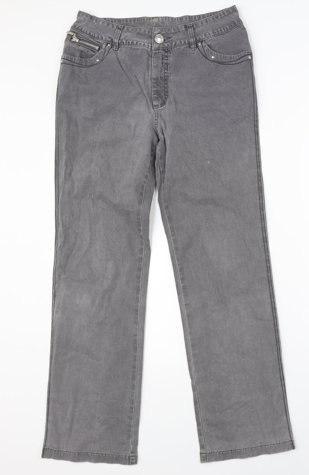 Lafei Neir Womens Grey  Denim Straight Jeans Size 28 in L28 in