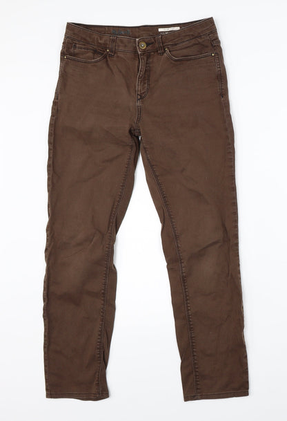 EDC Womens Brown  Denim Straight Jeans Size 30 in L26 in