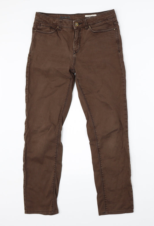 EDC Womens Brown  Denim Straight Jeans Size 30 in L26 in