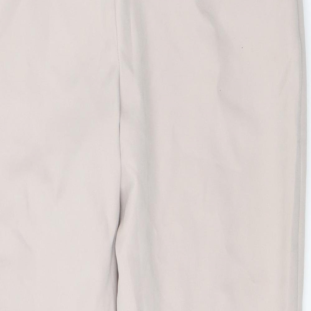Womens UK Size 14 Boohoo Regular Fit Dress Pants Beige Trousers