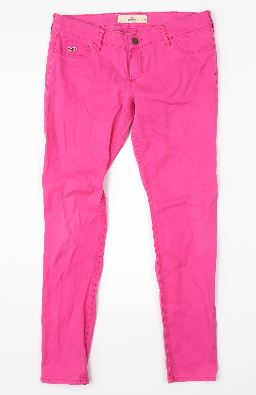 Hollister Womens Pink  Denim Straight Jeans Size 28 in L28 in