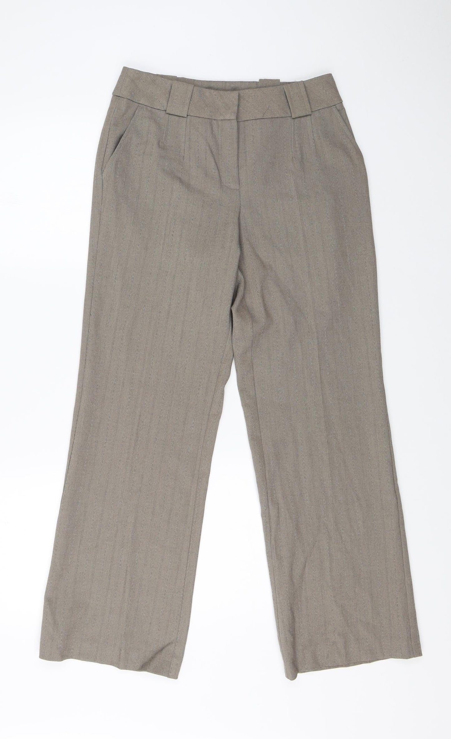 Womens UK Size 8 BHS Regular Fit Dress Pants Beige Trousers