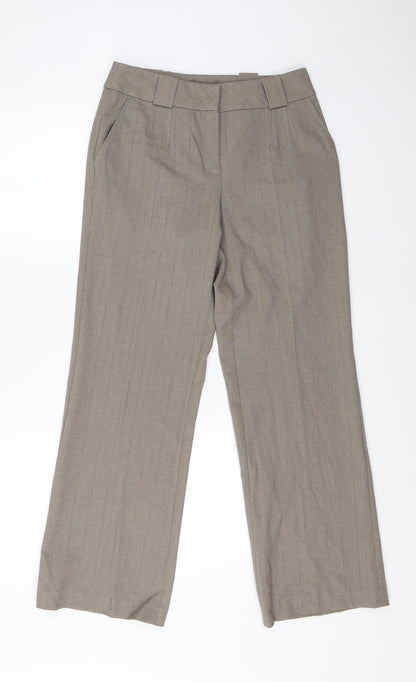 Womens UK Size 8 BHS Regular Fit Dress Pants Beige Trousers