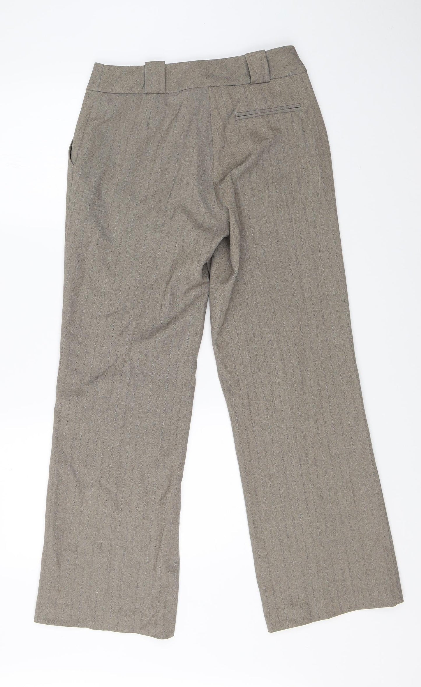 Womens UK Size 8 BHS Regular Fit Dress Pants Beige Trousers