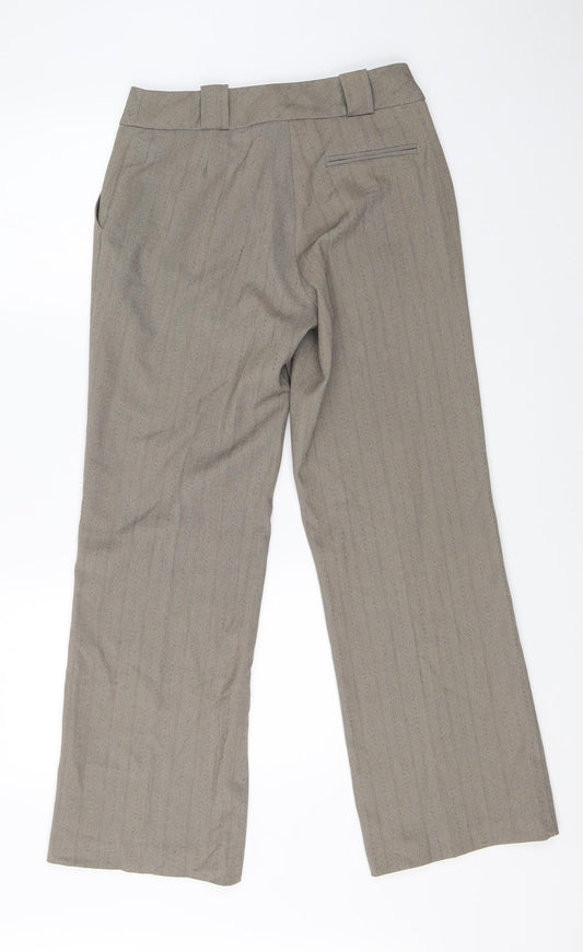 Womens UK Size 8 BHS Regular Fit Dress Pants Beige Trousers