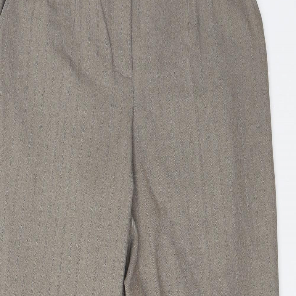 Womens UK Size 8 BHS Regular Fit Dress Pants Beige Trousers
