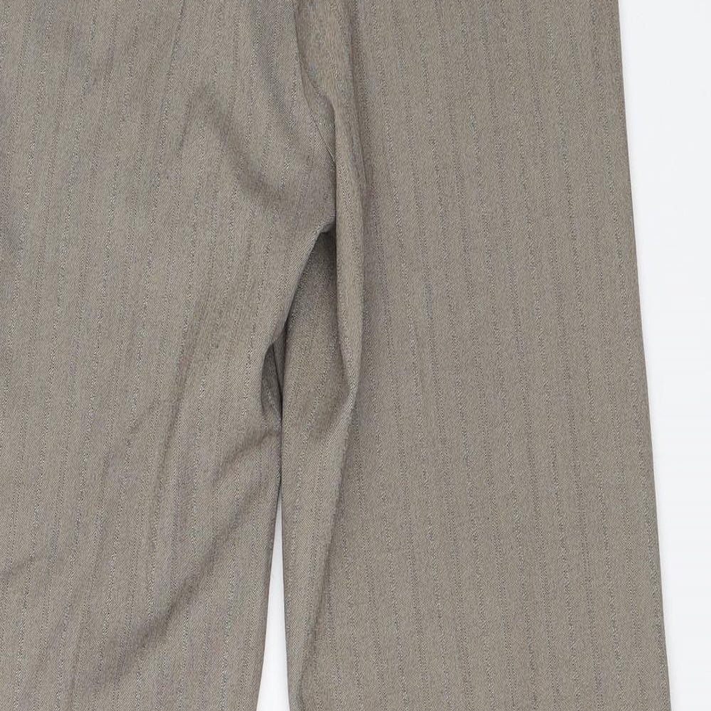 Womens UK Size 8 BHS Regular Fit Dress Pants Beige Trousers