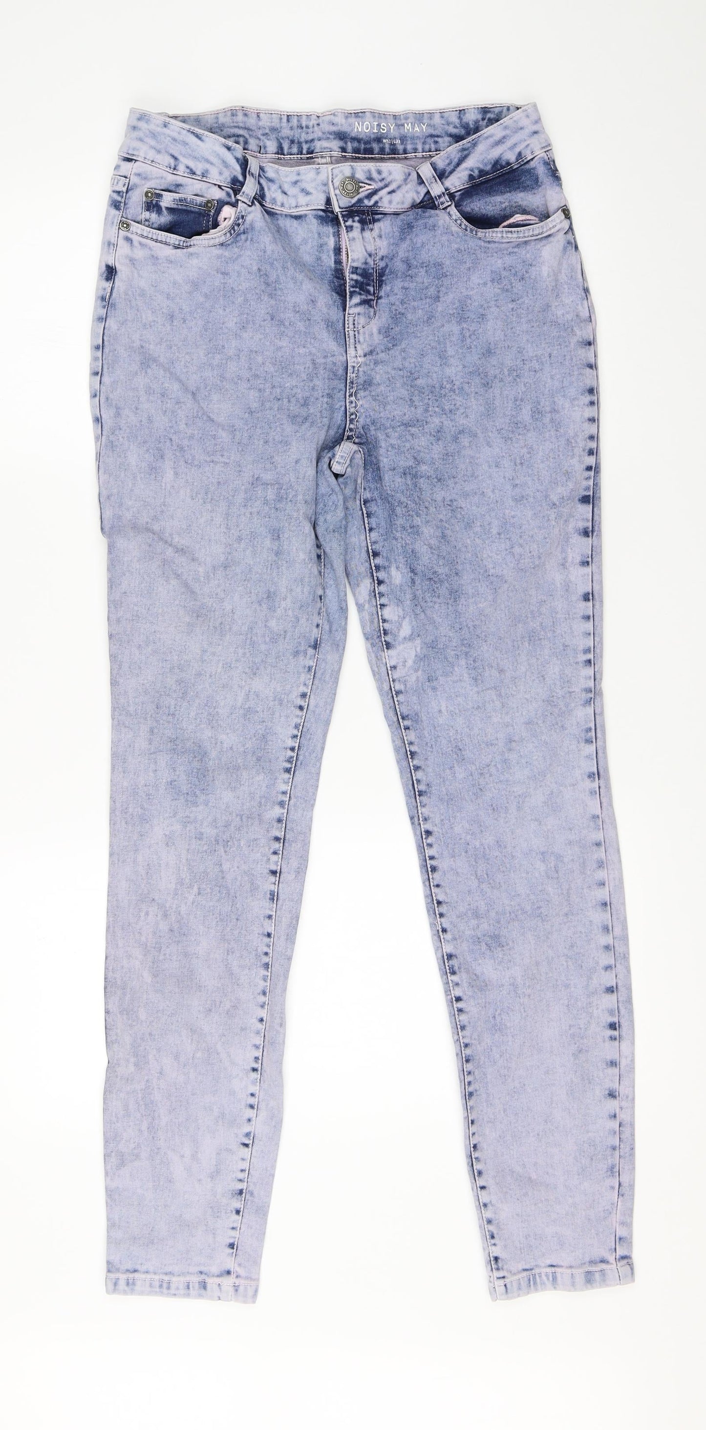 Noisy may Womens Blue  Denim Straight Jeans Size 32 L32 in