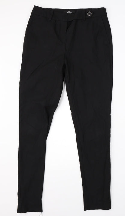Womens UK Size 8 NEXT Regular Fit Dress Pants Black Trousers