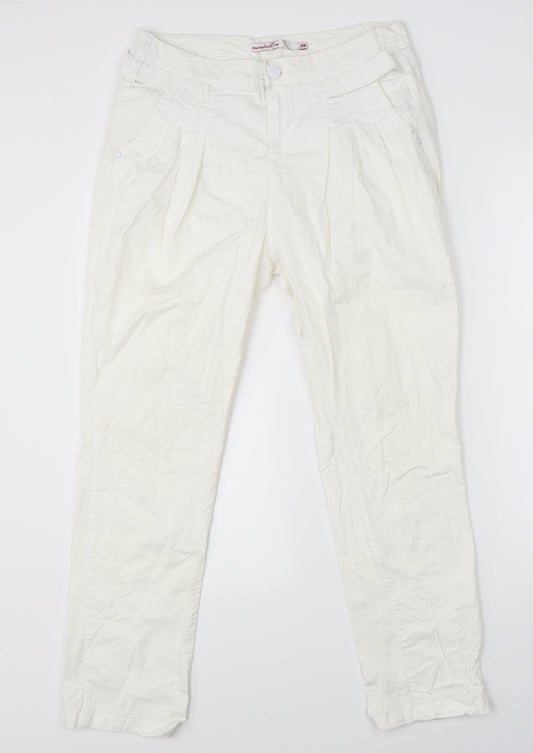 Number One Womens White   Trousers  Size 10 L26 in