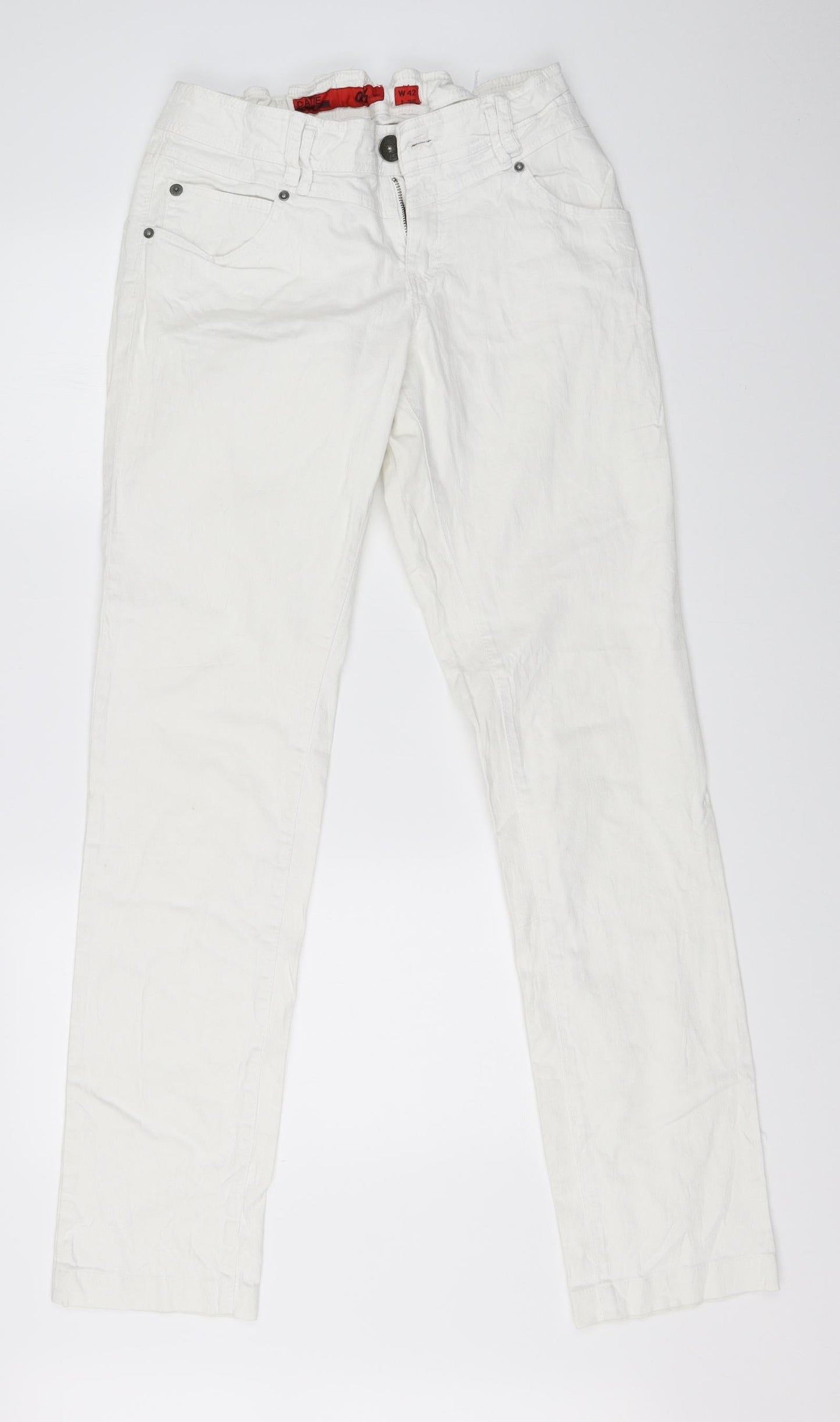 Coatie Womens White  Denim Straight Jeans Size 32 in L32 in